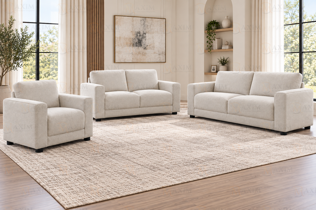 Chloe 3 PC Sofa Set- Beige