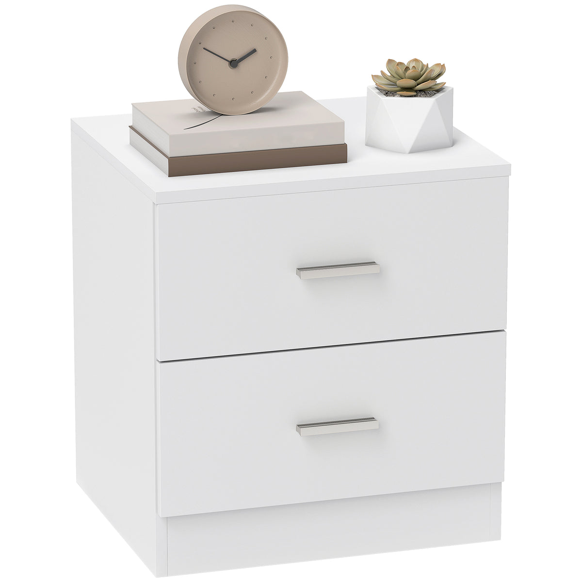 Modern 2-Drawer Nightstand – 18"W x 19"H