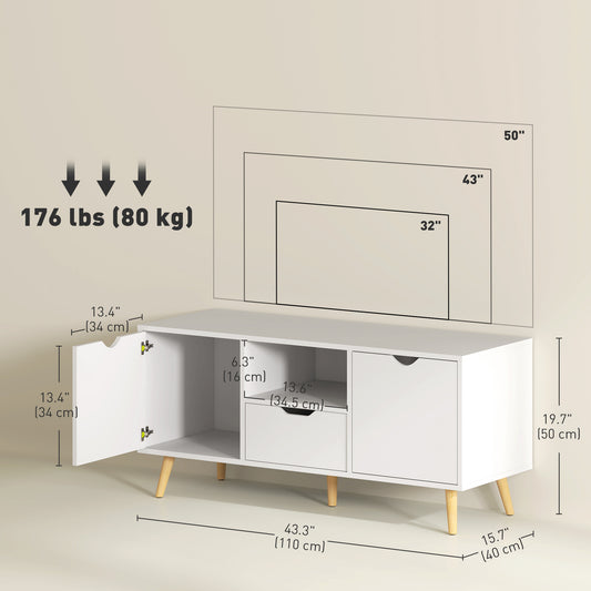 TV Stand with Storage for up to 50" TV – 43" Wide