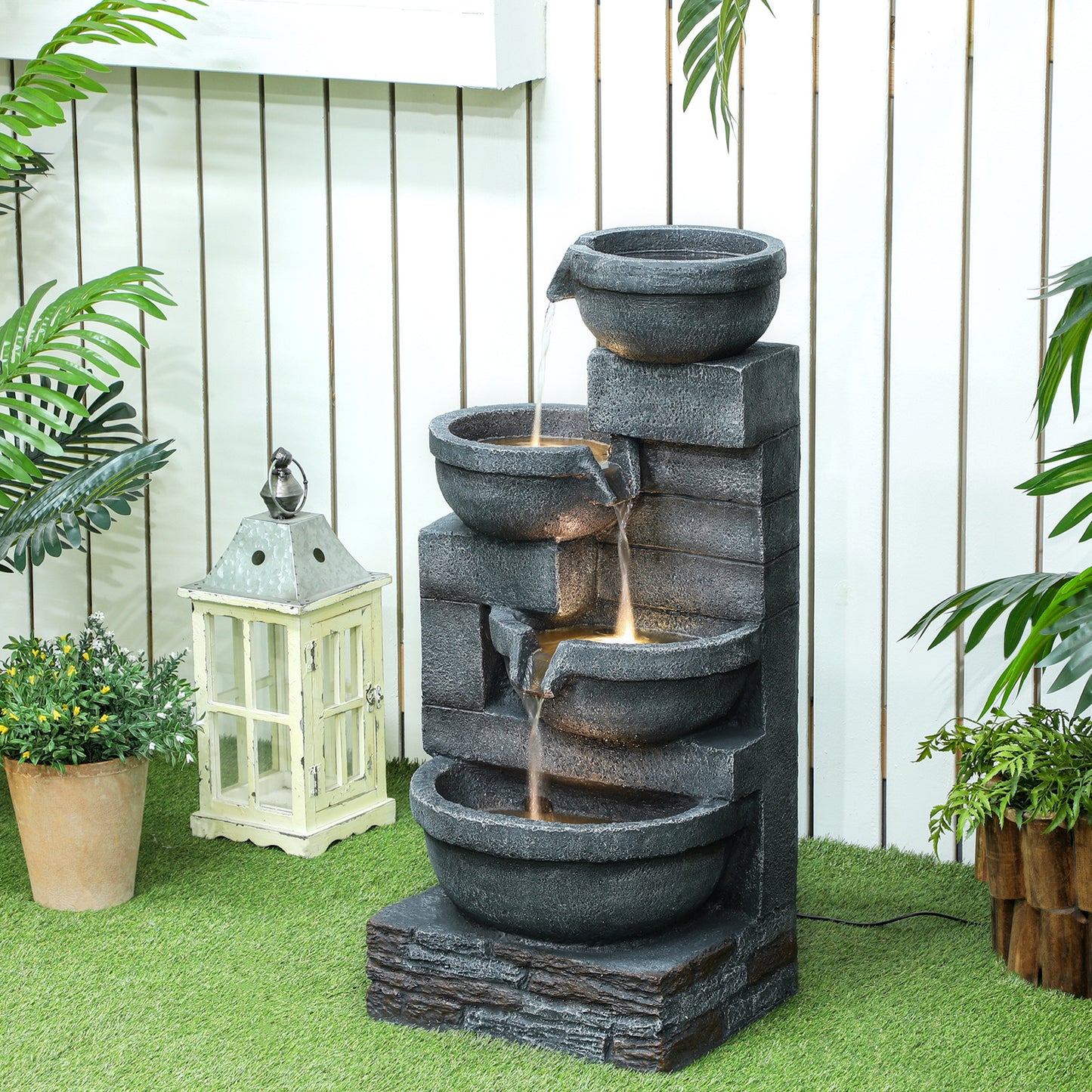 Outsunny 30" Outdoor Water Fountain