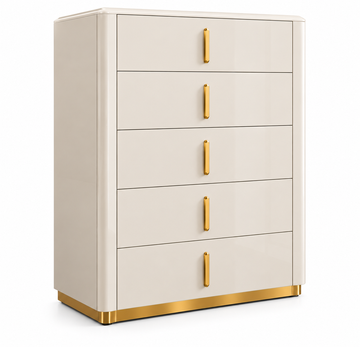 Nora Bedroom Set – Modern Cream & Gold Queen and King Bedroom Collection