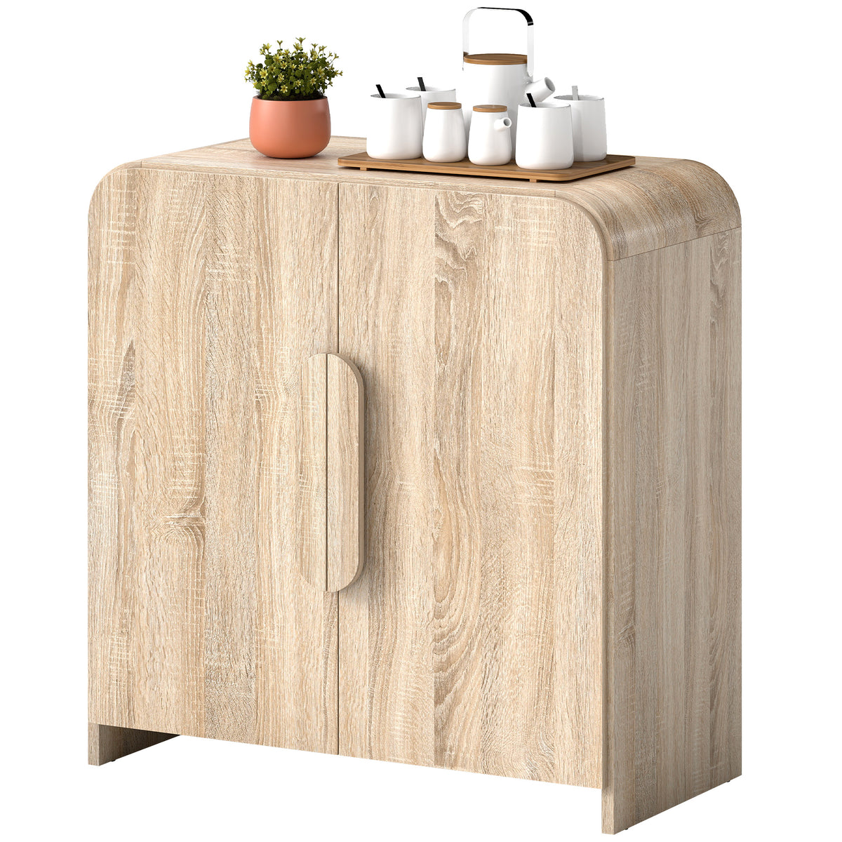 Modern Kitchen Storage Cabinet with Soft-Close Door and Adjustable Shelf – 31"W x 32"H