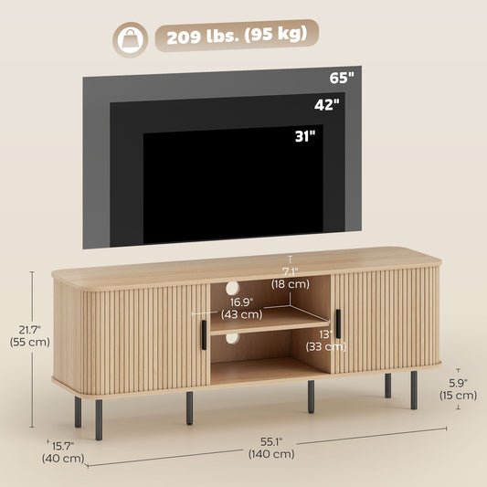 TV Stand Cabinet for TVs up to 65 Inches – 55" Wide