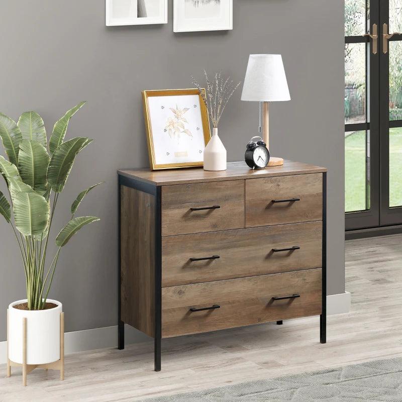 3 Drawer Dresser with Wooden Legs for Modern Living Space