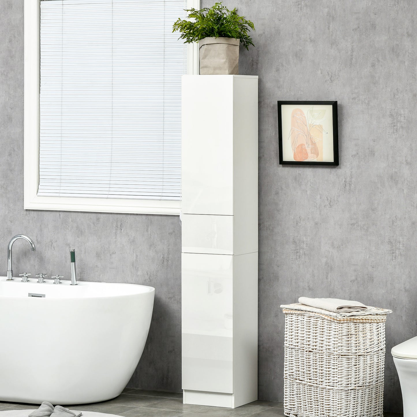 Kleankin Tall Bathroom Cabinet