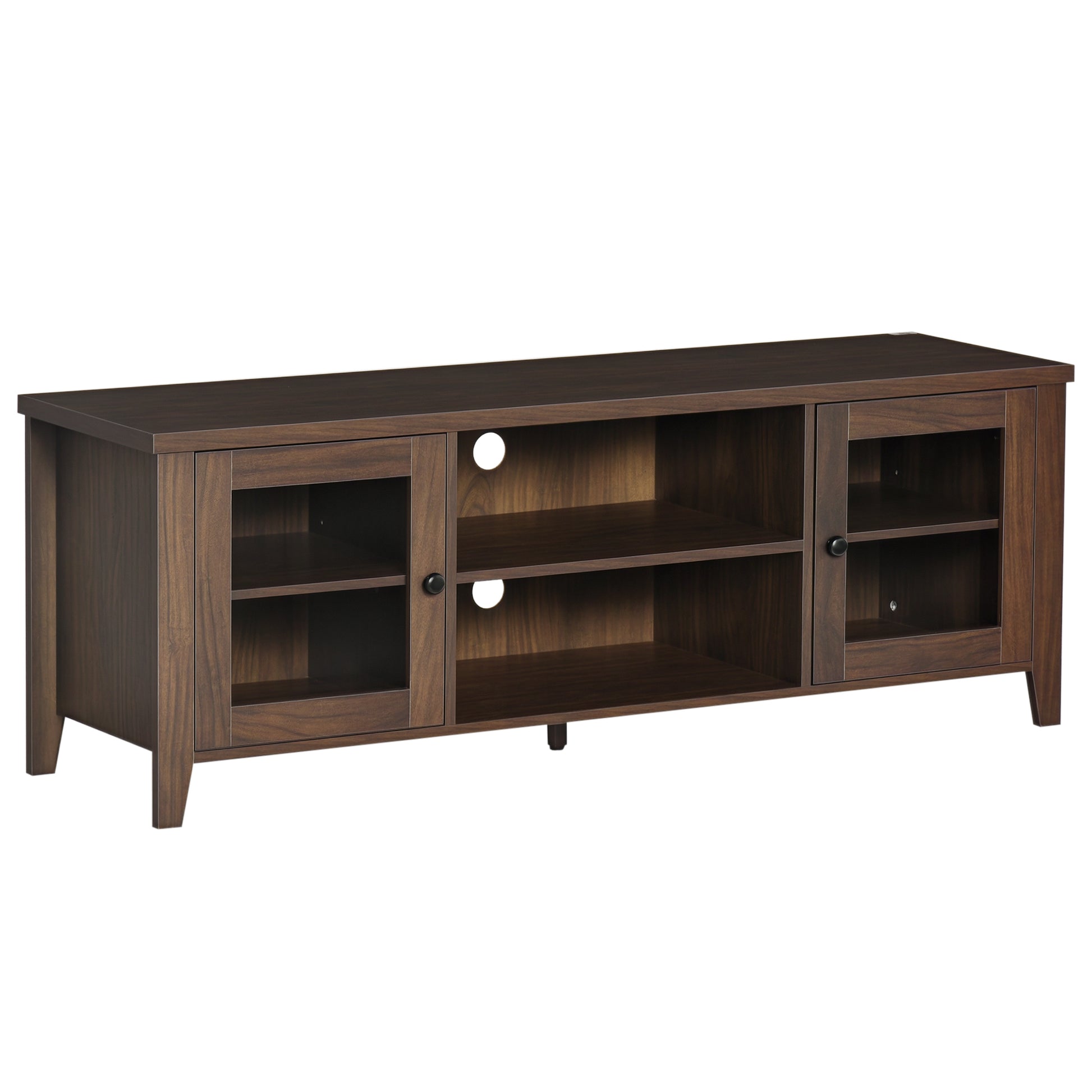 HOMCOM Modern Wood TV Console Stand for 60-inch TVs with Storage