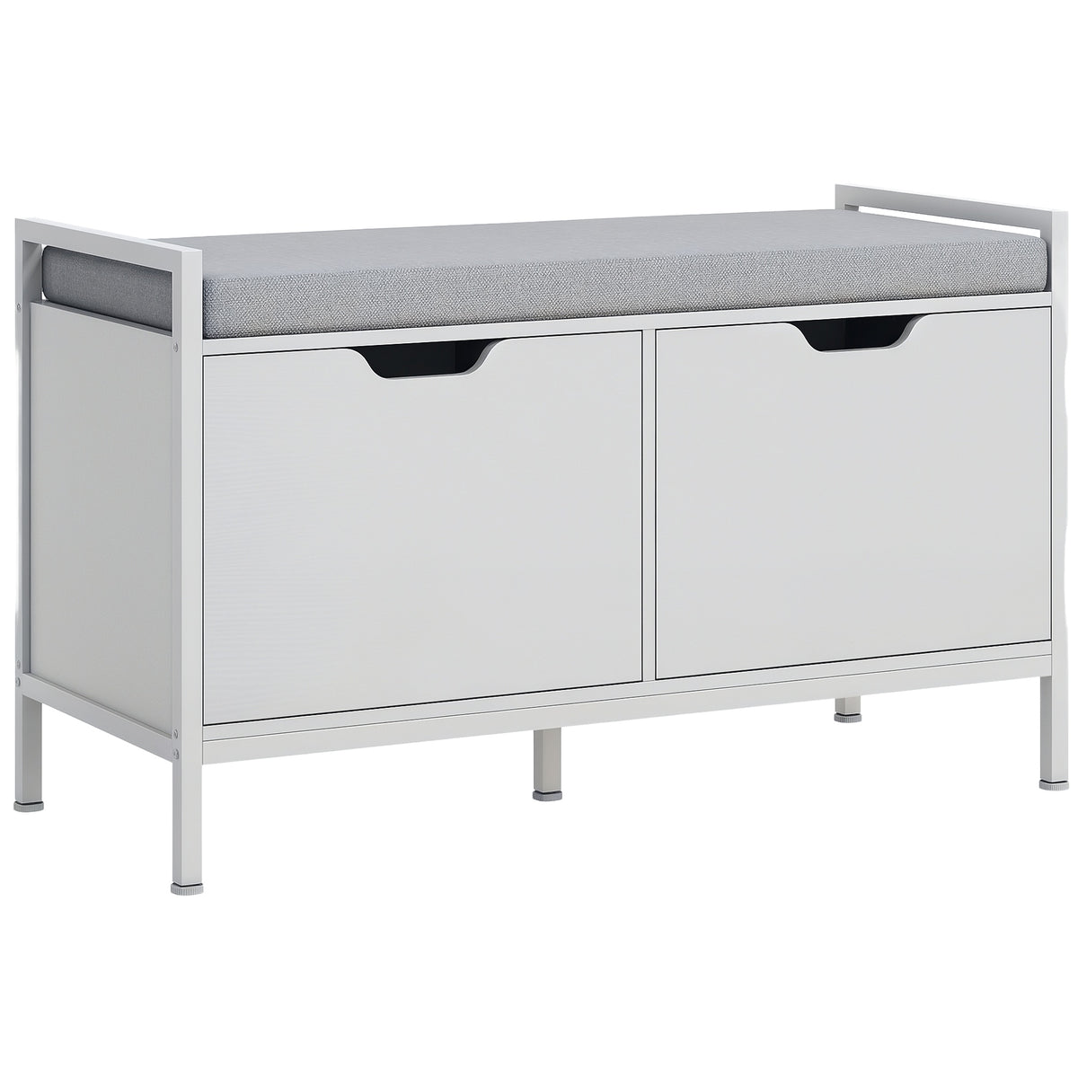 Shoe Storage Bench with Seat Cushion – 33"W x 20"H