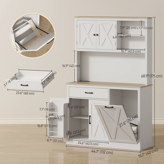 Pantry Cabinet with Charging Station – 44"W x 69"H
