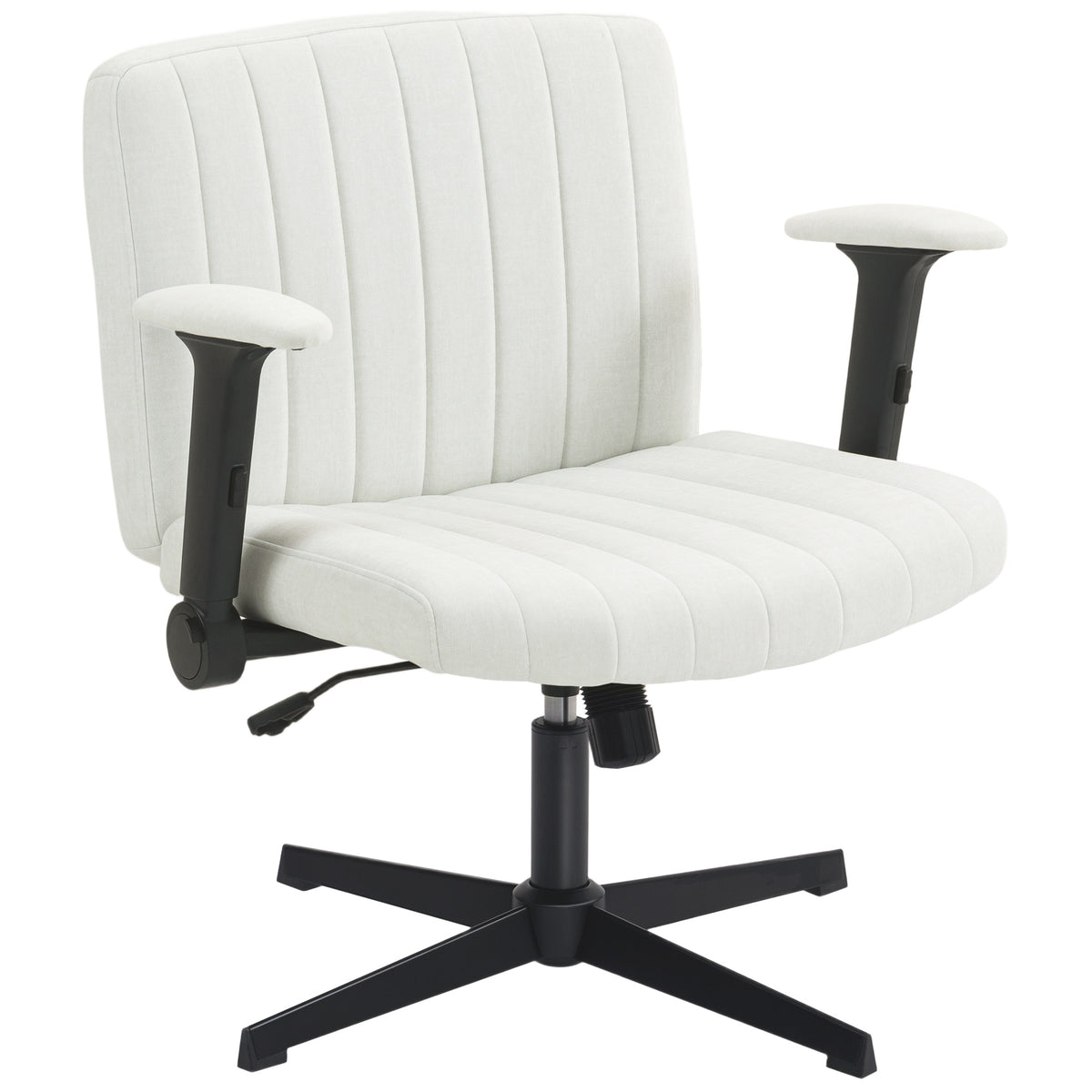 Criss Cross Office Chair with Flip‑Up Armrests, Adjustable Height, Beige