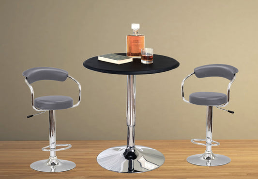 Adjustable-Height 3-Piece Pub Set with Swivel Bar Stools