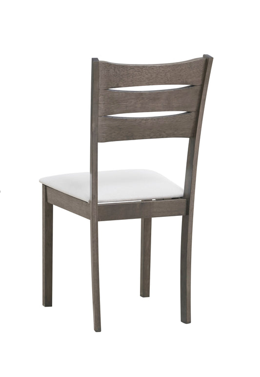 Antique Grey Ladder-Back Dining Chair – Slim – Set of 2