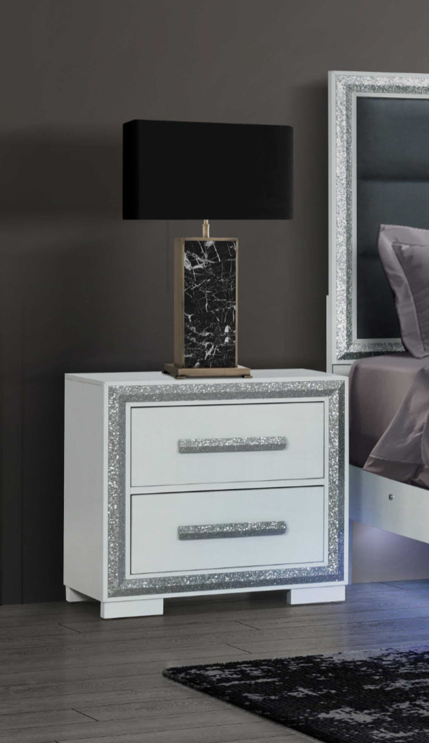 Andros Nightstand – Silver