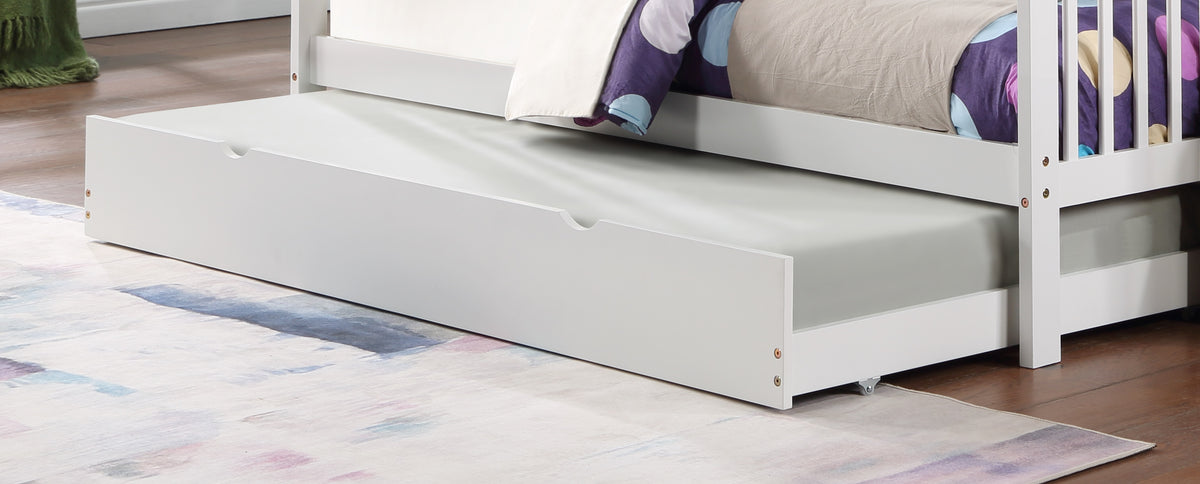 Tall Mission Single/Single Bunk Bed – White