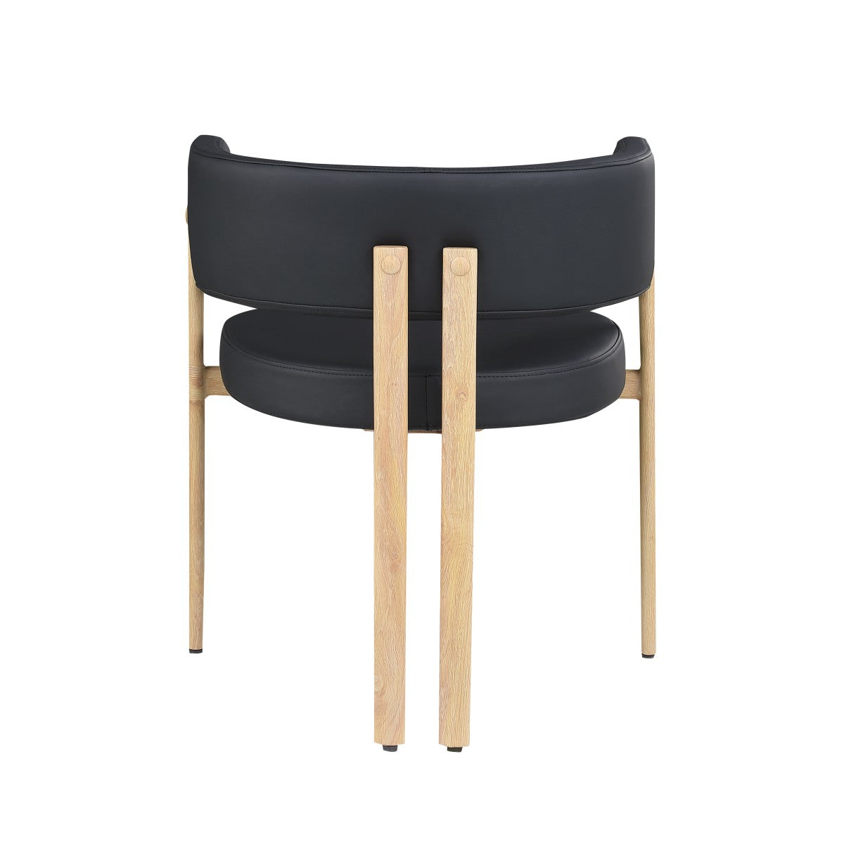 Curved Dining Chair, Set of 2 – Black/Oak