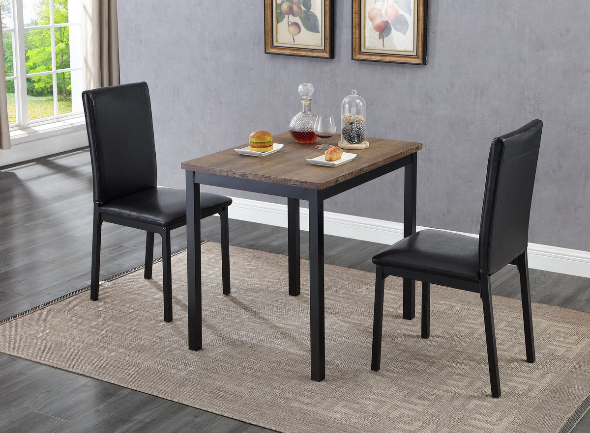 Distressed Wood 3-Piece Bistro Dinette Set