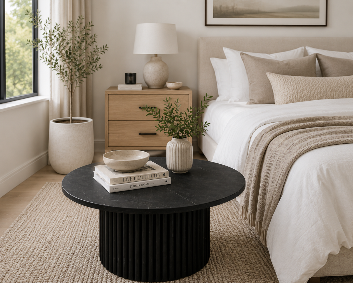 Marble Coffee Table – Black (Style 2)