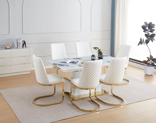 Extendable White Gloss Dining Table