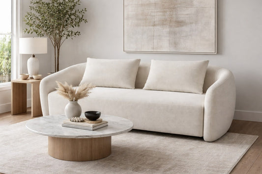 Curved Sofa – Beige (Style 2)