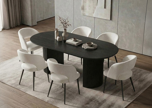 T-1643 Oval Dining Table & C-1644 Chair Set
