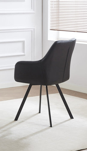T-1408 C-1413 Dining Table and Velvet Chair Modern Compact Set