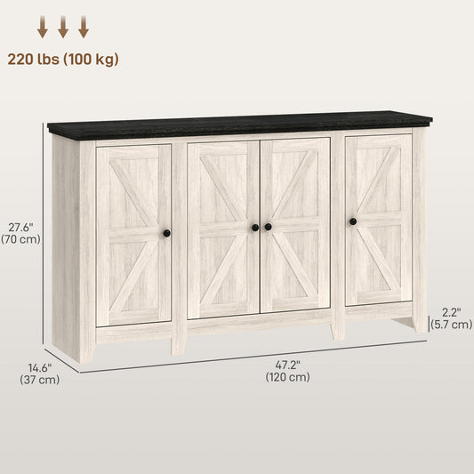 Buffet Cabinet with Adjustable Shelves – 47"W x 28"H