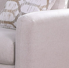Light Beige Linen 3-Piece Sofa Set with Sloped Arms