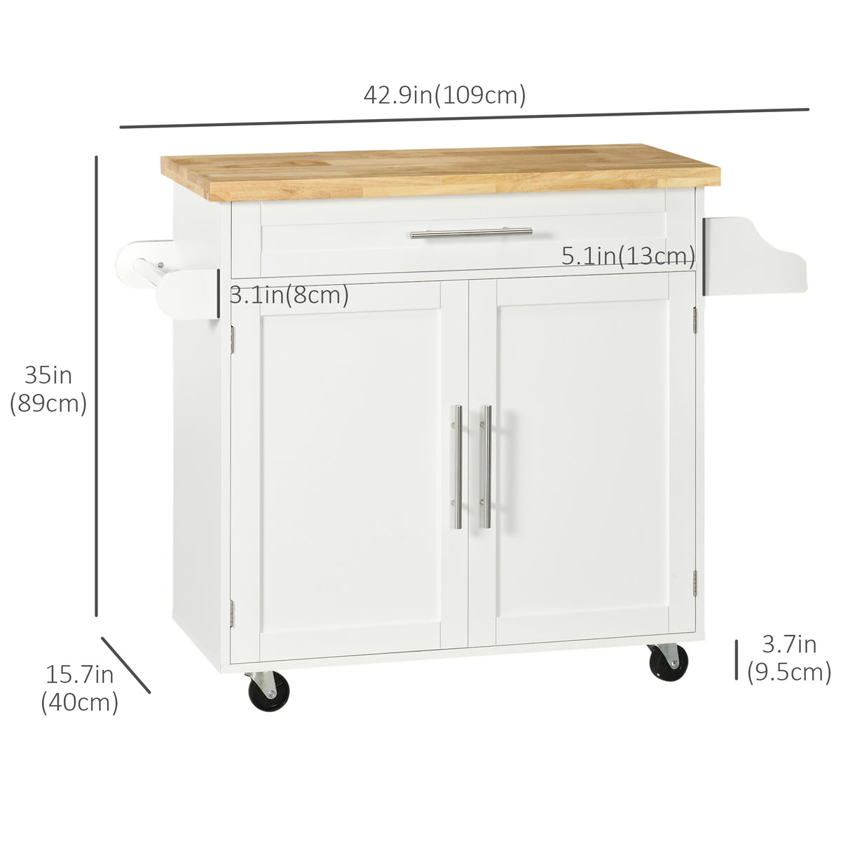 Kitchen Island with Storage – 43"W x 35"H