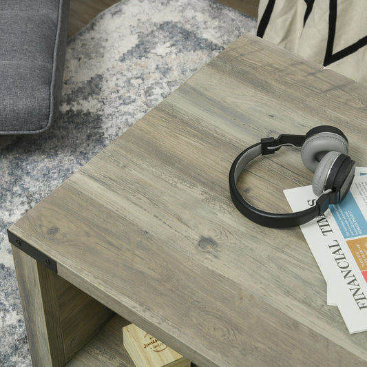 Rustic Farmhouse Coffee Table with Storage