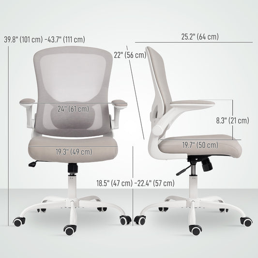 Ergonomic Mesh Office Chair with 4D Lumbar Support, Grey