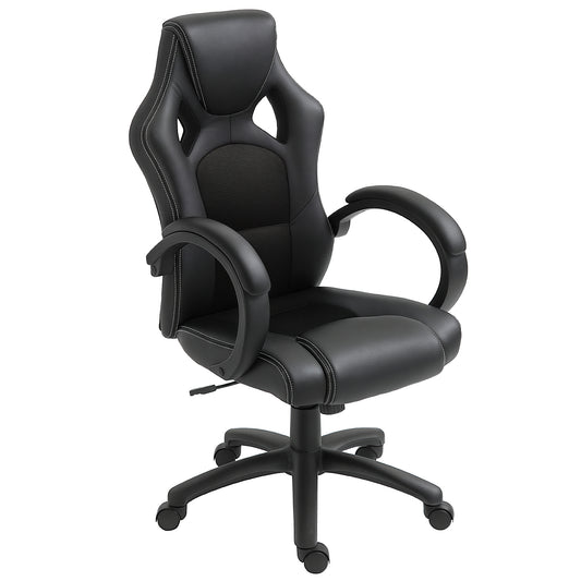 HOMCOM Ergonomic Racing Style High-Back Executive Swivel Office Gaming Chair Black