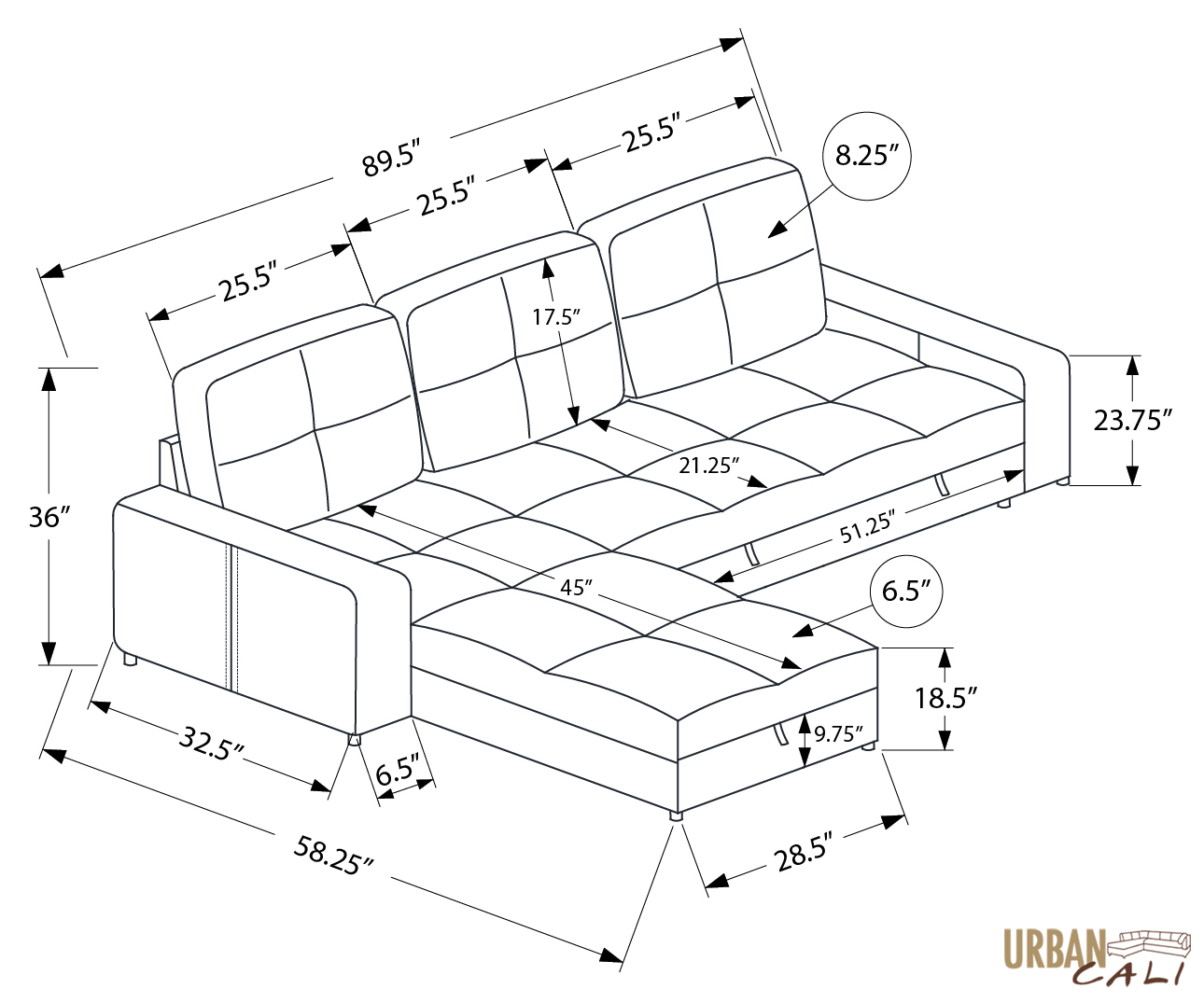 Venice Sleeper Sectional Sofa