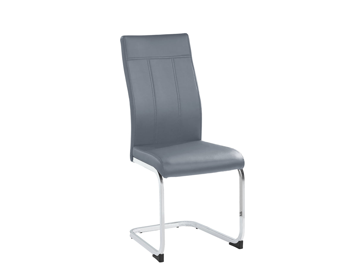 PU Dining Chair with Metal Legs – Set of 6