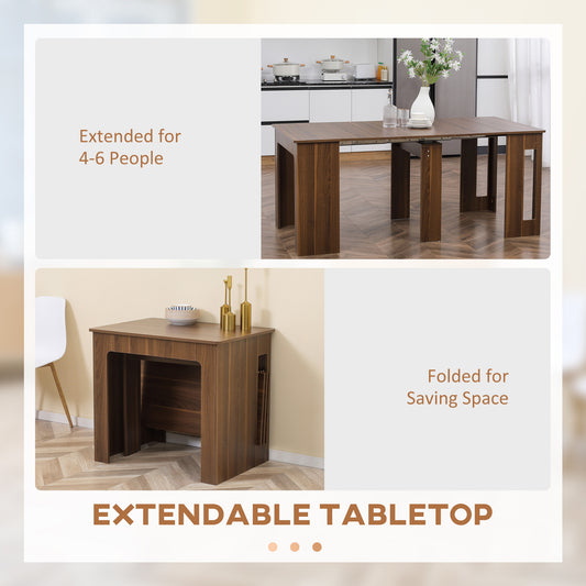 24"-71" Extendable Folding Dining Table for Small Spaces, Seats up to 6