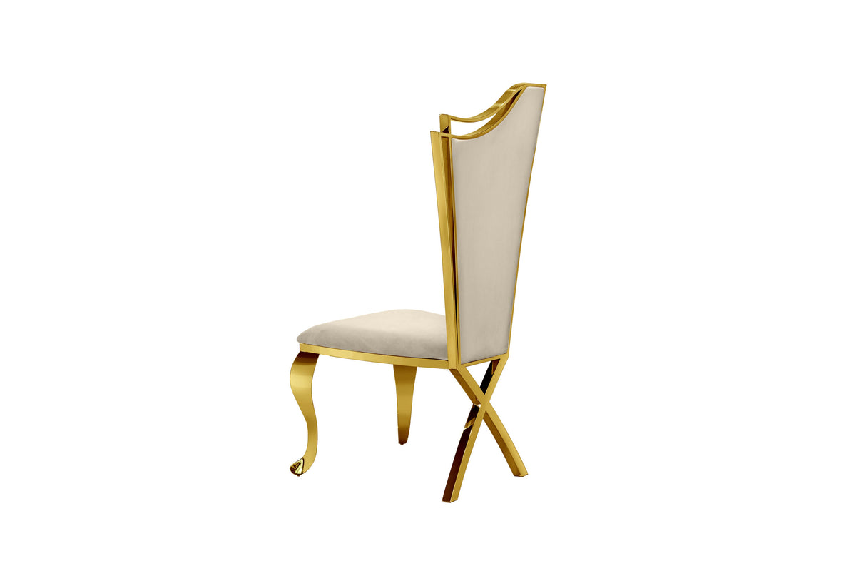 Sculpted High-Back Dining Chair