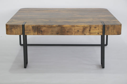 Square Rustic Wood Coffee Table