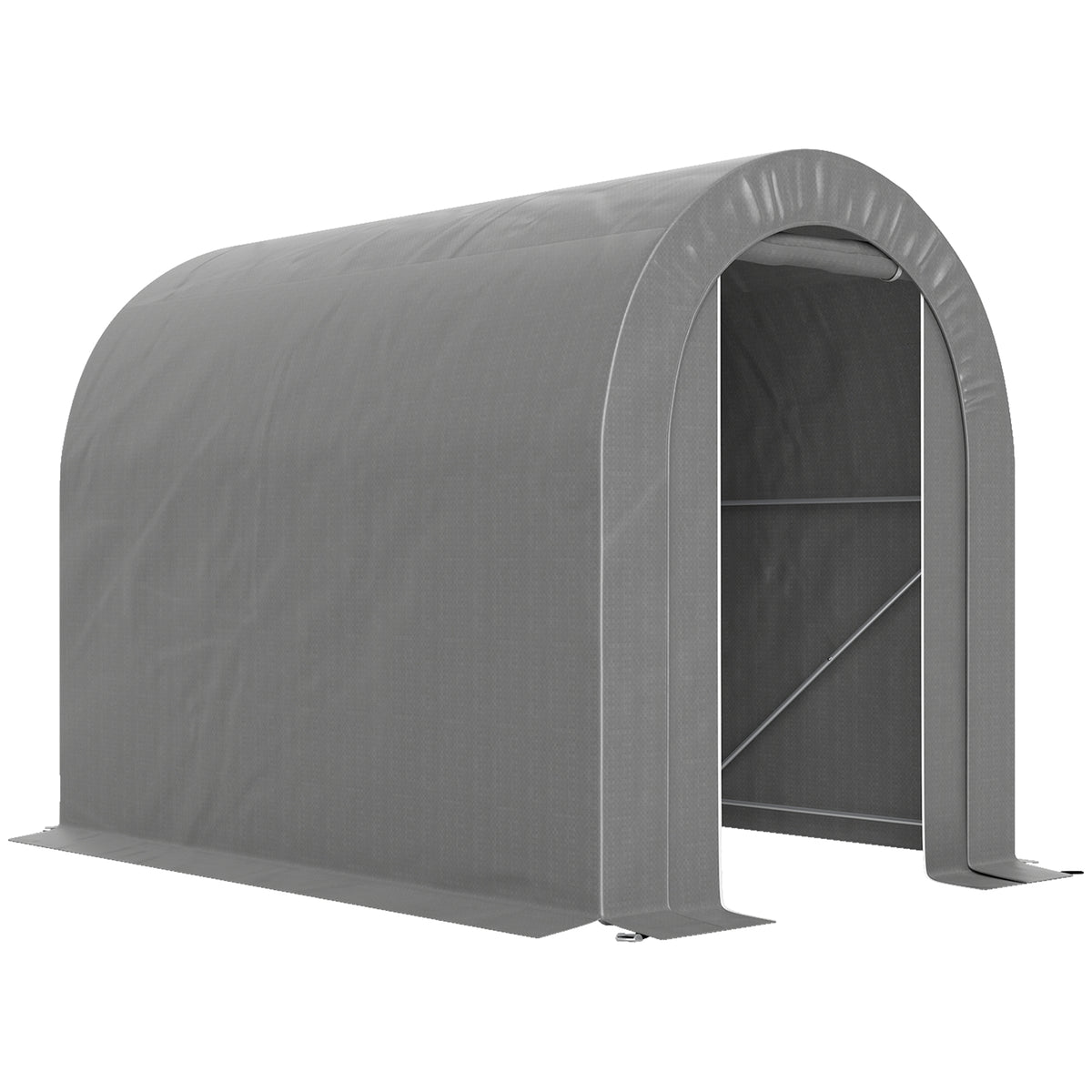 5' x 8' Outdoor Storage Shed, Heavy Duty Galvanized Steel Portable Shed for Bike, Motorcycle, Garden Tools
