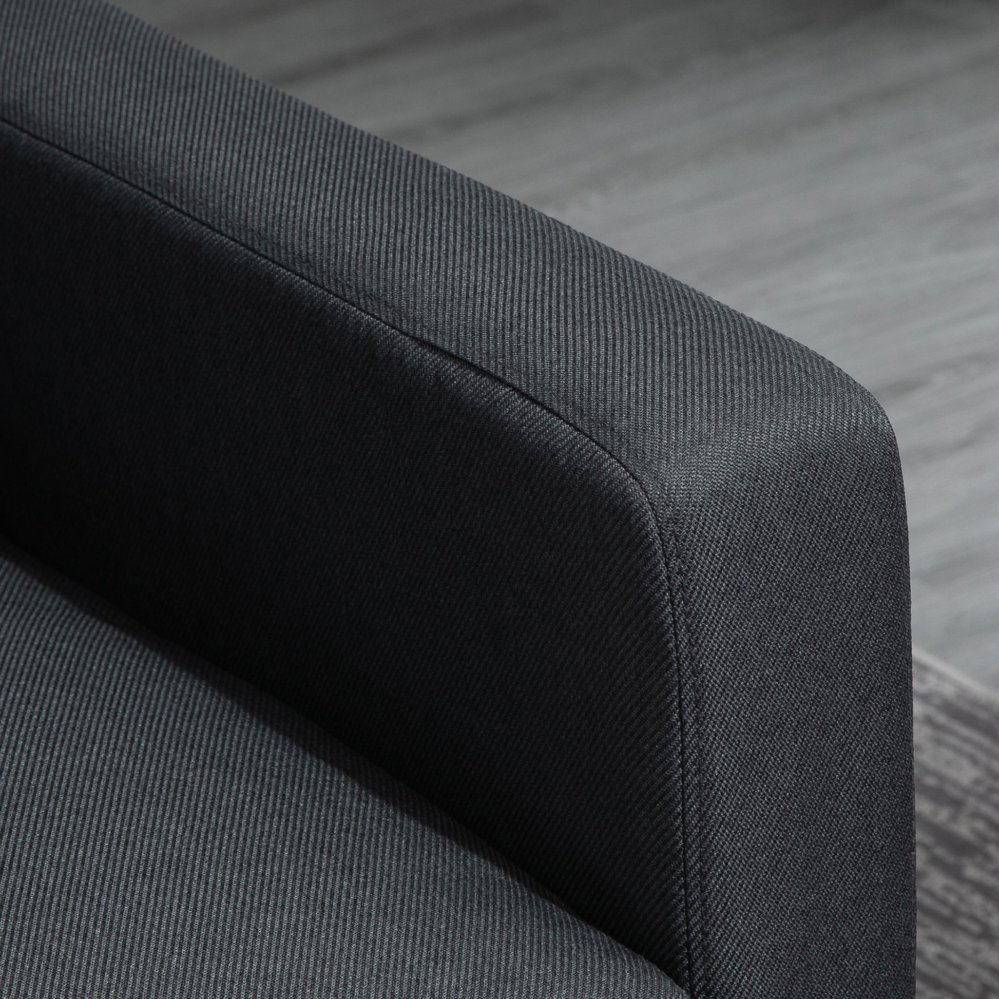 HOMCOM Modern L-Shape Sectional Sofa, Reversible Chaise, Dark Grey Fabric