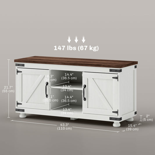 Farmhouse TV Stand for up to 50" TV – 43" Wide