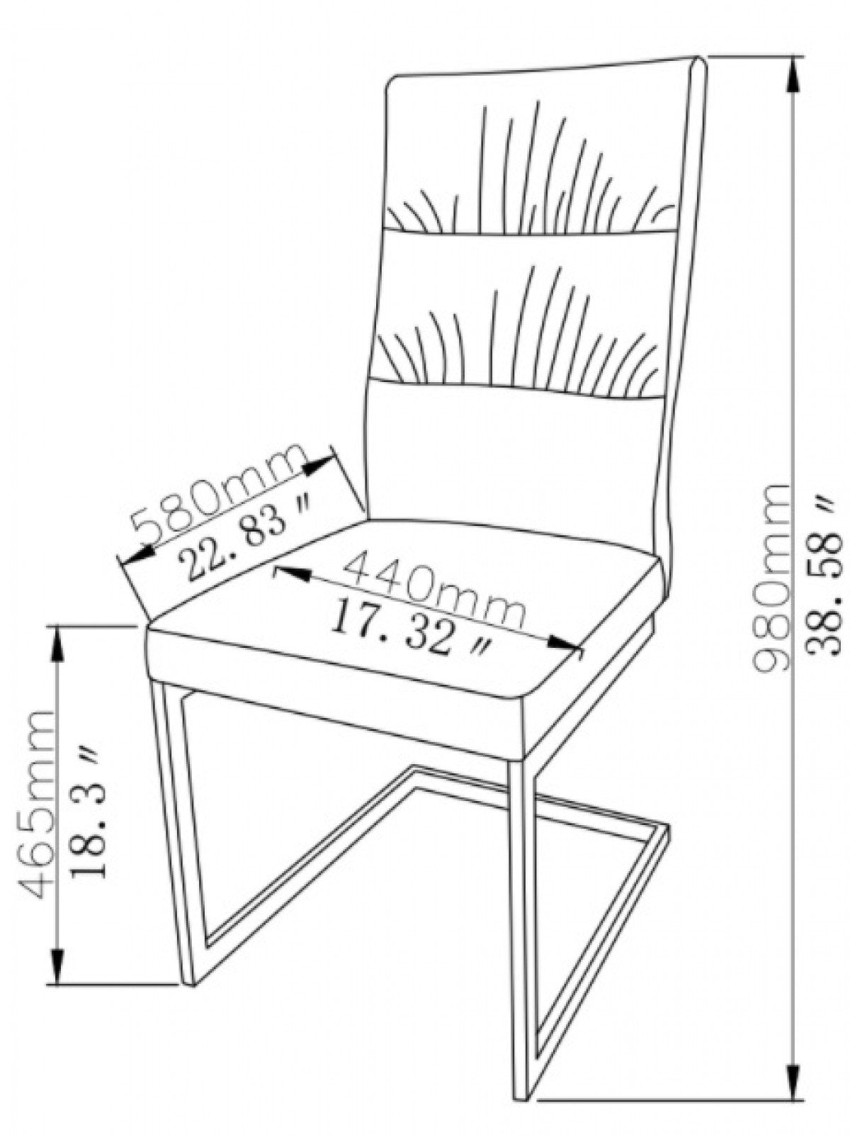 Dining Chair, Set of 2 – Black