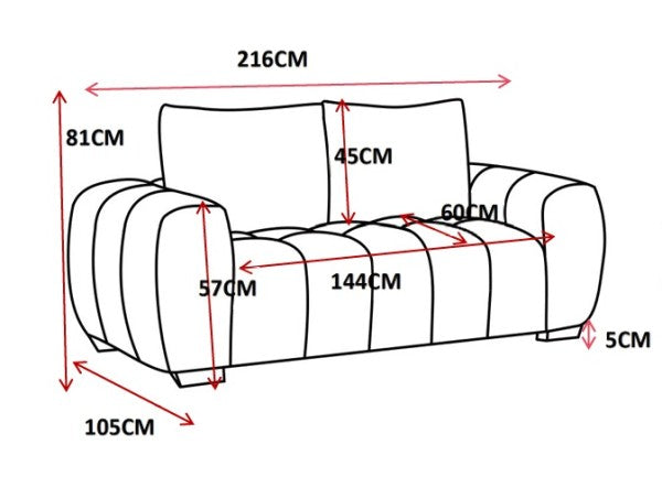 Zara Sofa Taupe 86‑In Length 40‑In Width 32‑In Height