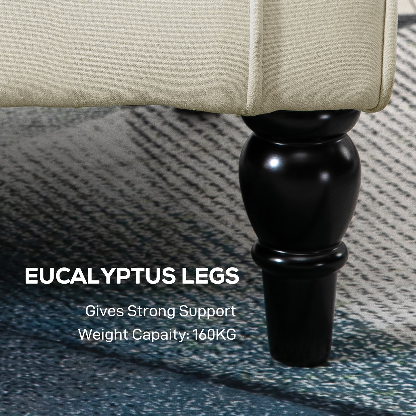 Elegant Cream White Tufted Wingback Accent Chair with Padded Armrests