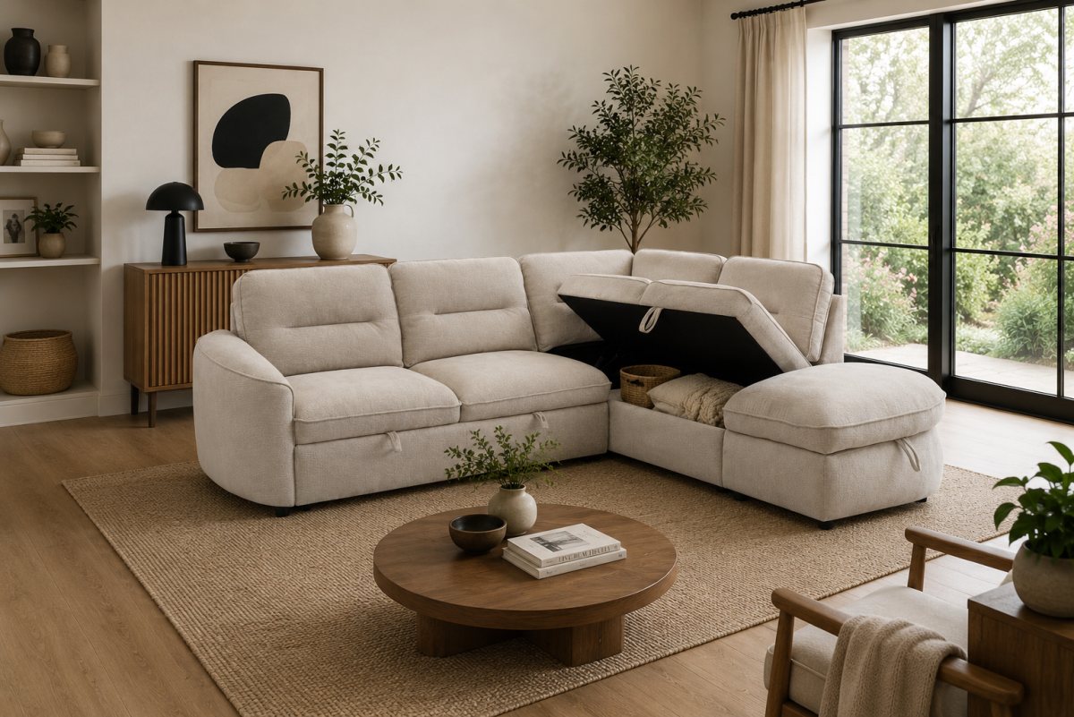 Velvet Sectional Sleeper