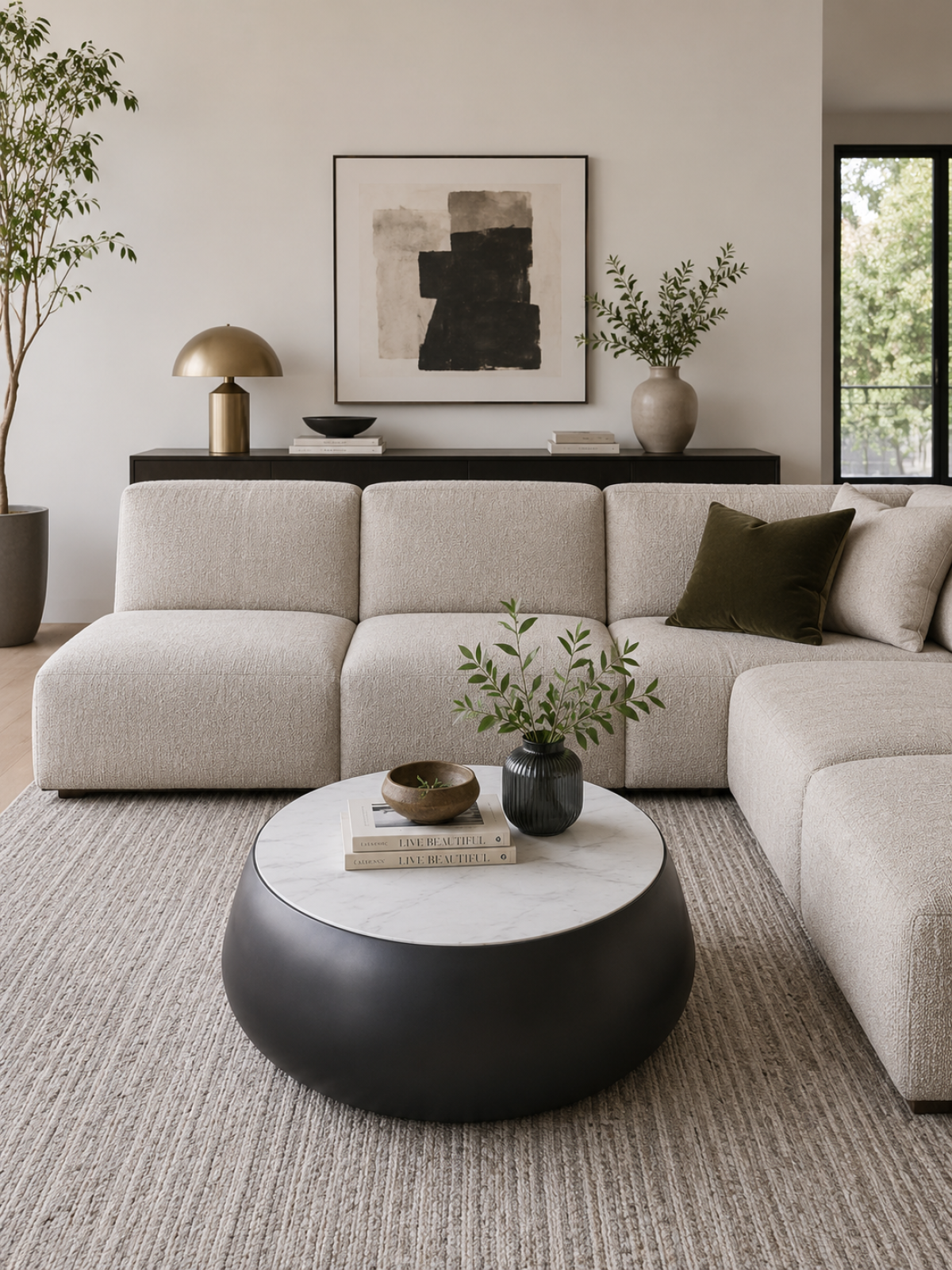 Marble Coffee Table – Black