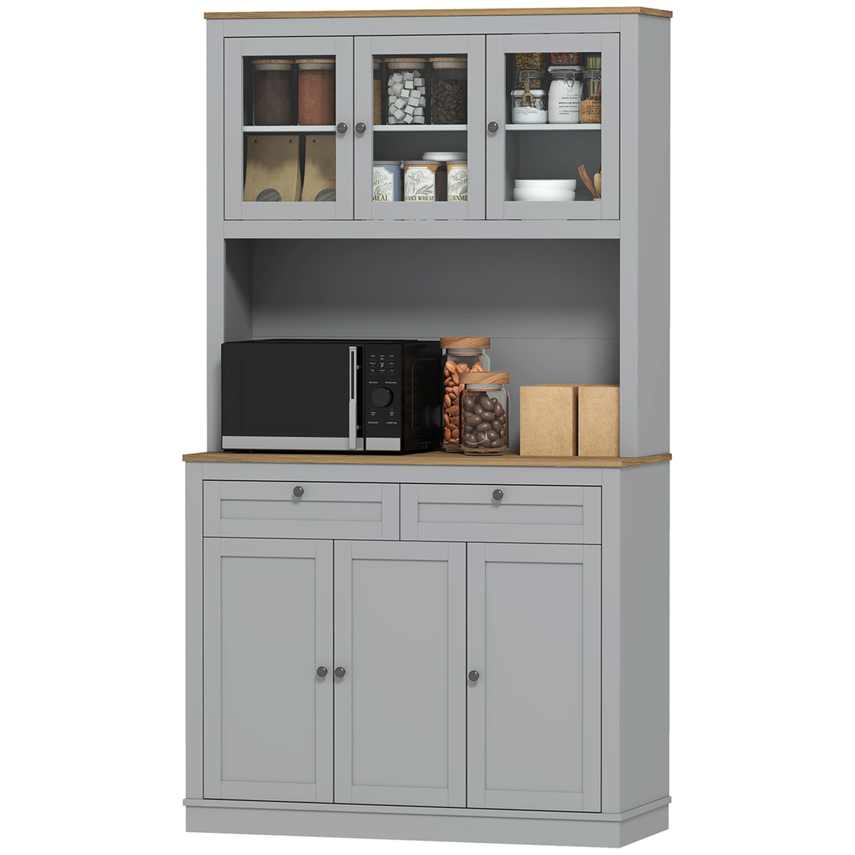Pantry Cabinet with Microwave Space – 39"W x 71"H