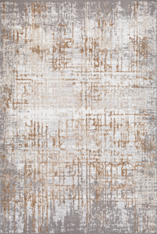 Distressed Jute Area Rug – Grey/Cream/Beige (8' x 11')