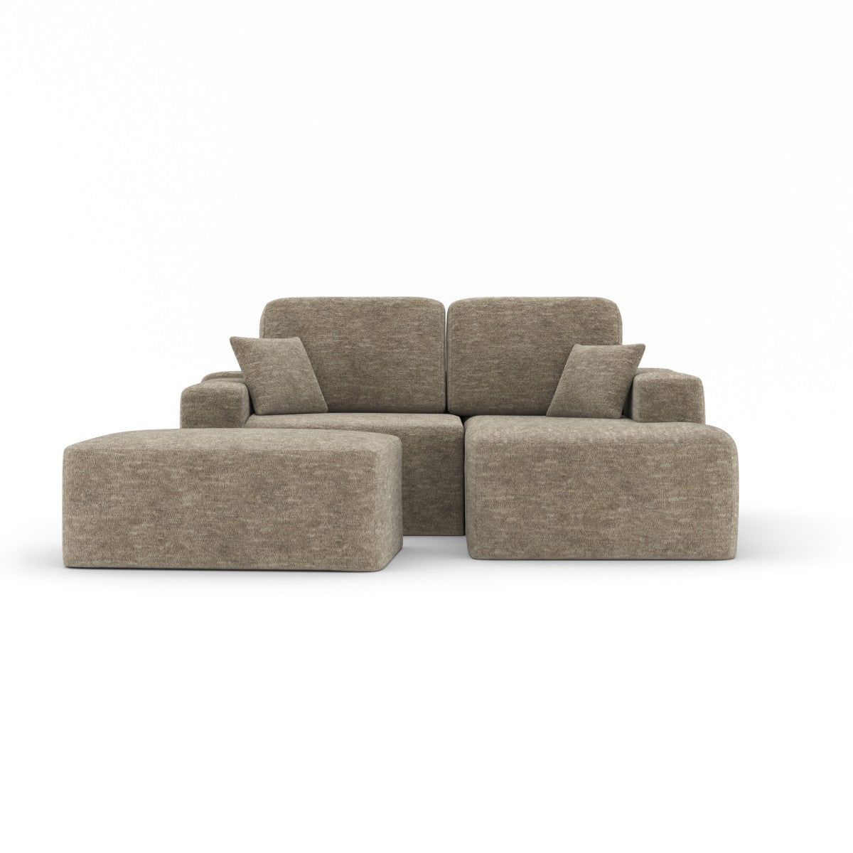 Sectional with Ottoman – Taupe