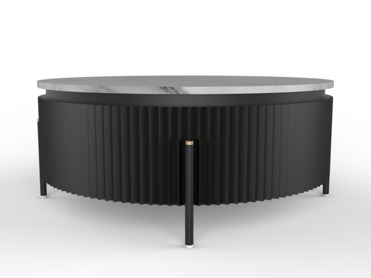 Marble Coffee Table – Black (Style 3)