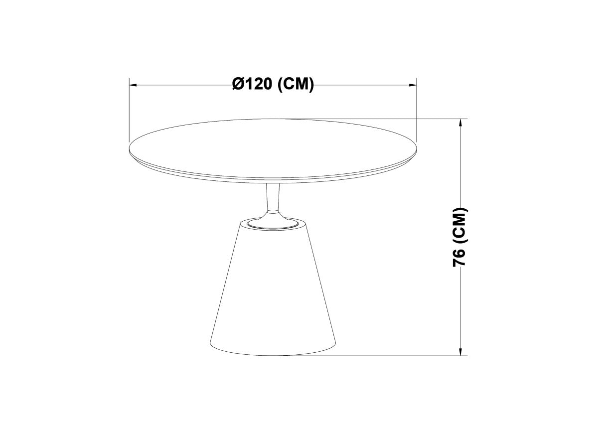 Solid Wood Dining Table – Black