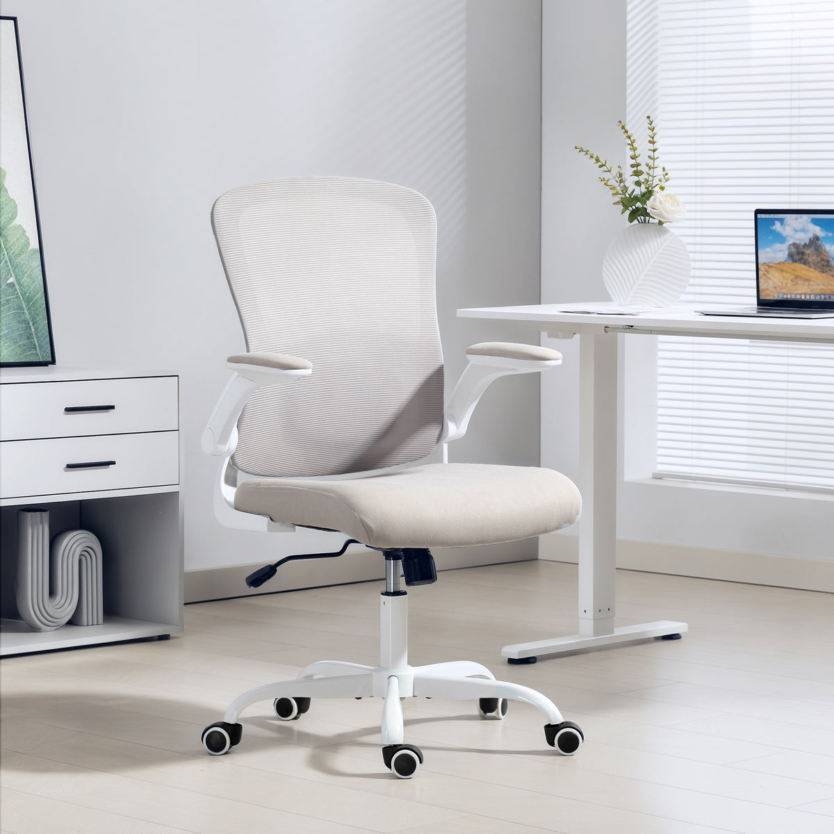 Ergonomic Mesh Office Chair with 4D Lumbar Support, Grey