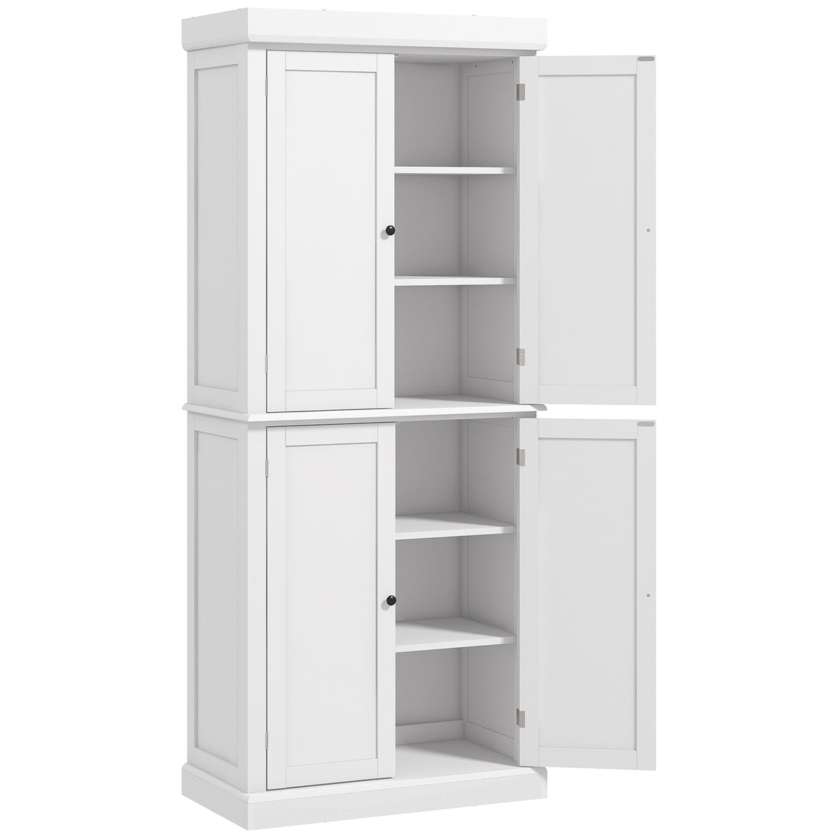 Freestanding Kitchen Pantry Cabinet with 4 Doors – 30"W x 73"H